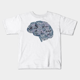 Peace of Mind Brain Wordcloud Kids T-Shirt